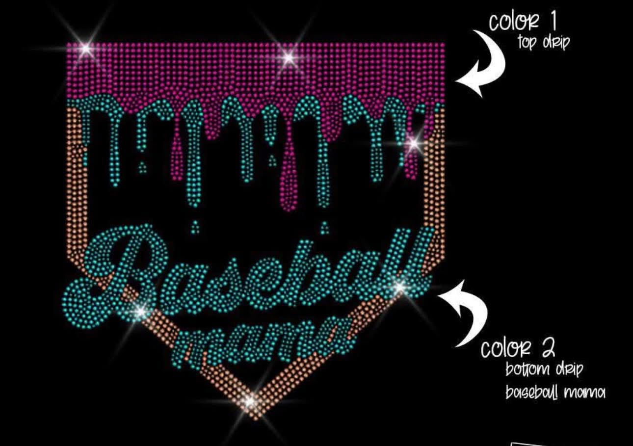 Baseball Mama Drip Spangle