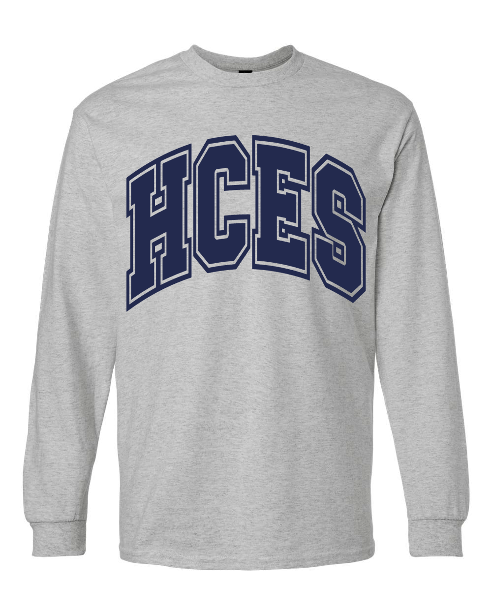 ADULT Long Sleeve - HCES Varsity Letter T-Shirt
