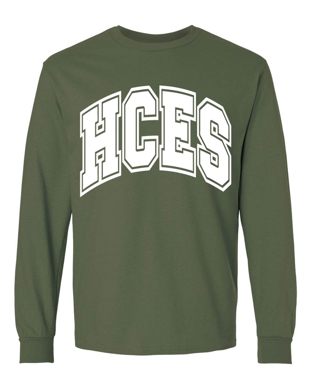 ADULT Long Sleeve - HCES Varsity Letter T-Shirt