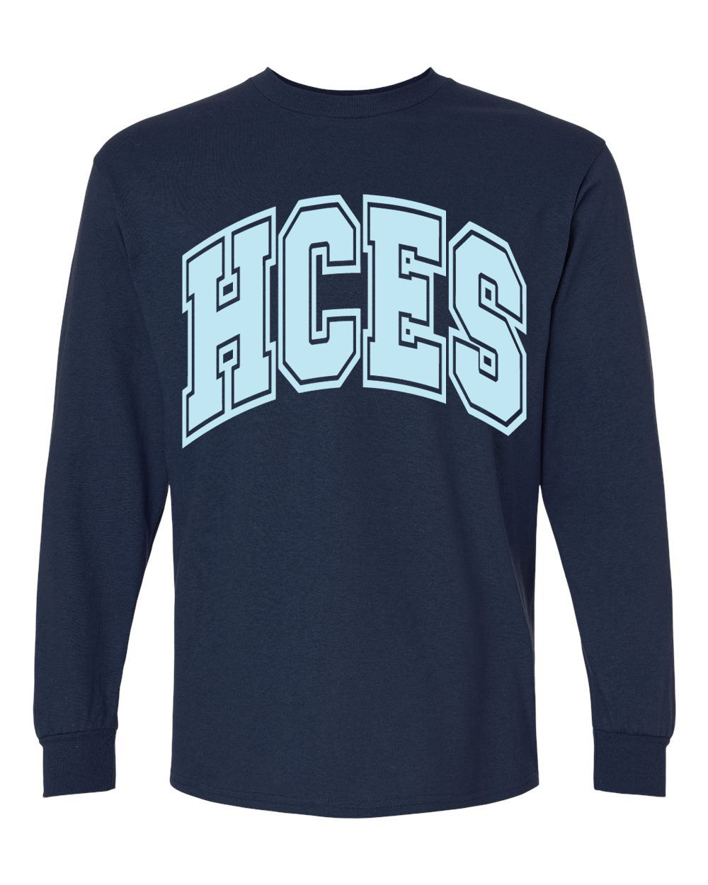 ADULT Long Sleeve - HCES Varsity Letter T-Shirt