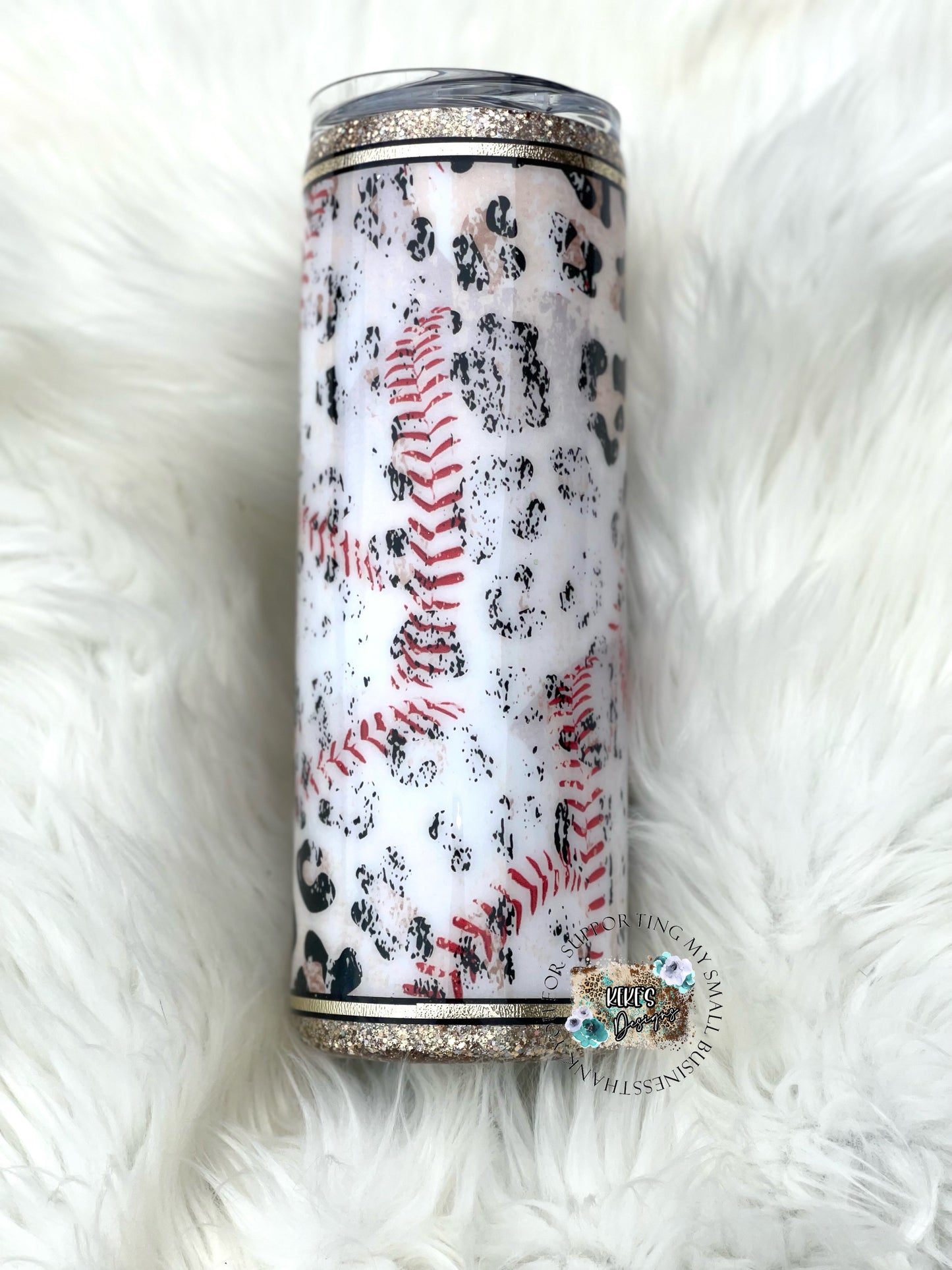 Baseball Mom Leopard Stitching