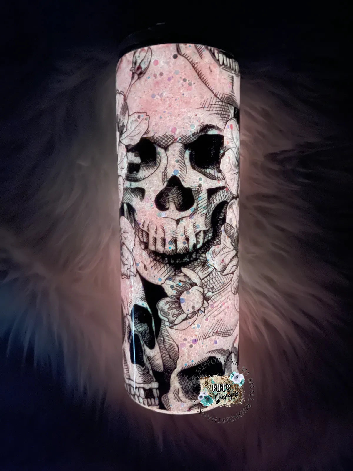 Glow Floral Skull
