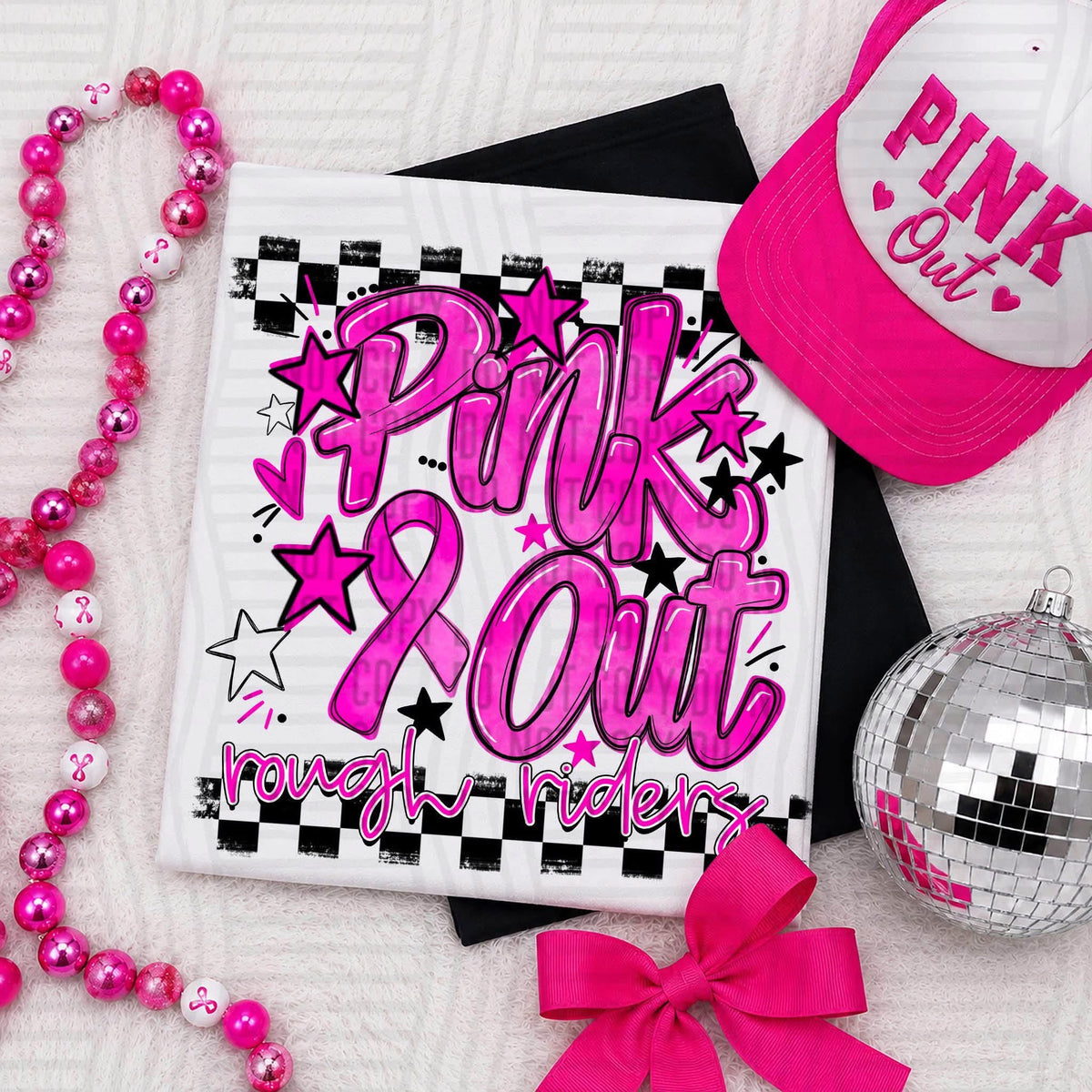 ROUGH RIDERS PINK OUT TSHIRT