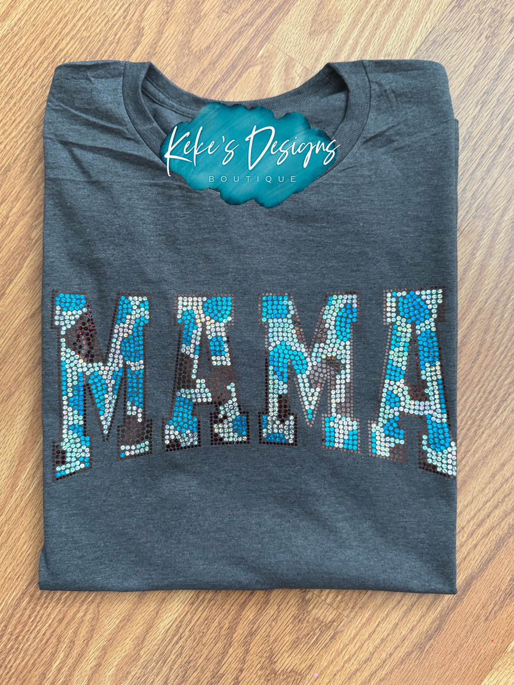 Turquoise Mama Cow Spangle