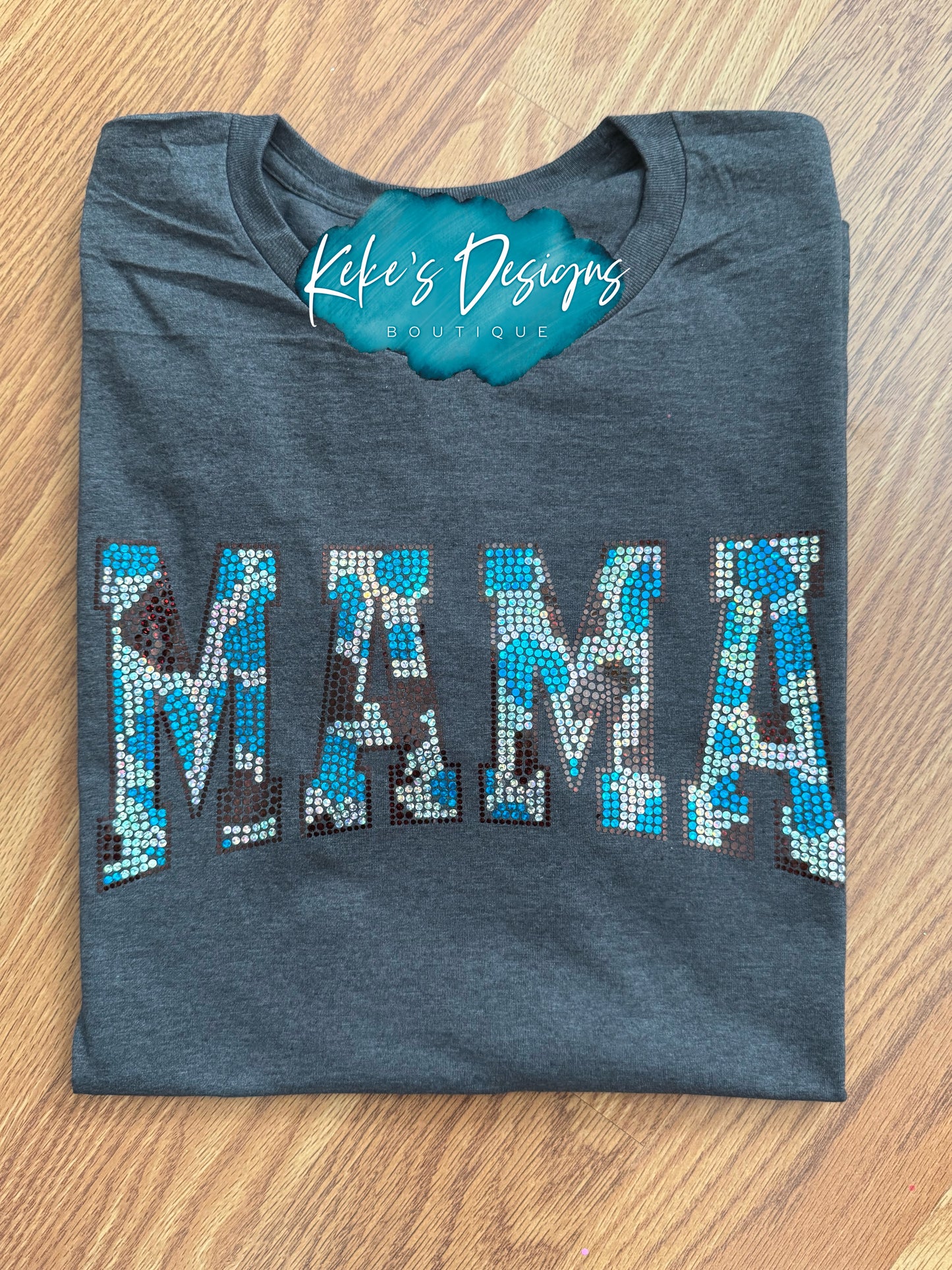 Turquoise Mama Cow Spangle
