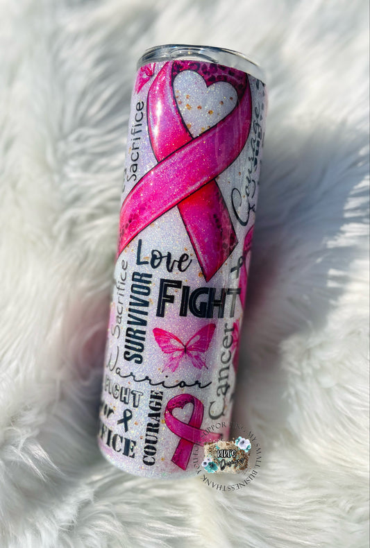 Courage, Fight Breast Cancer Tumbler