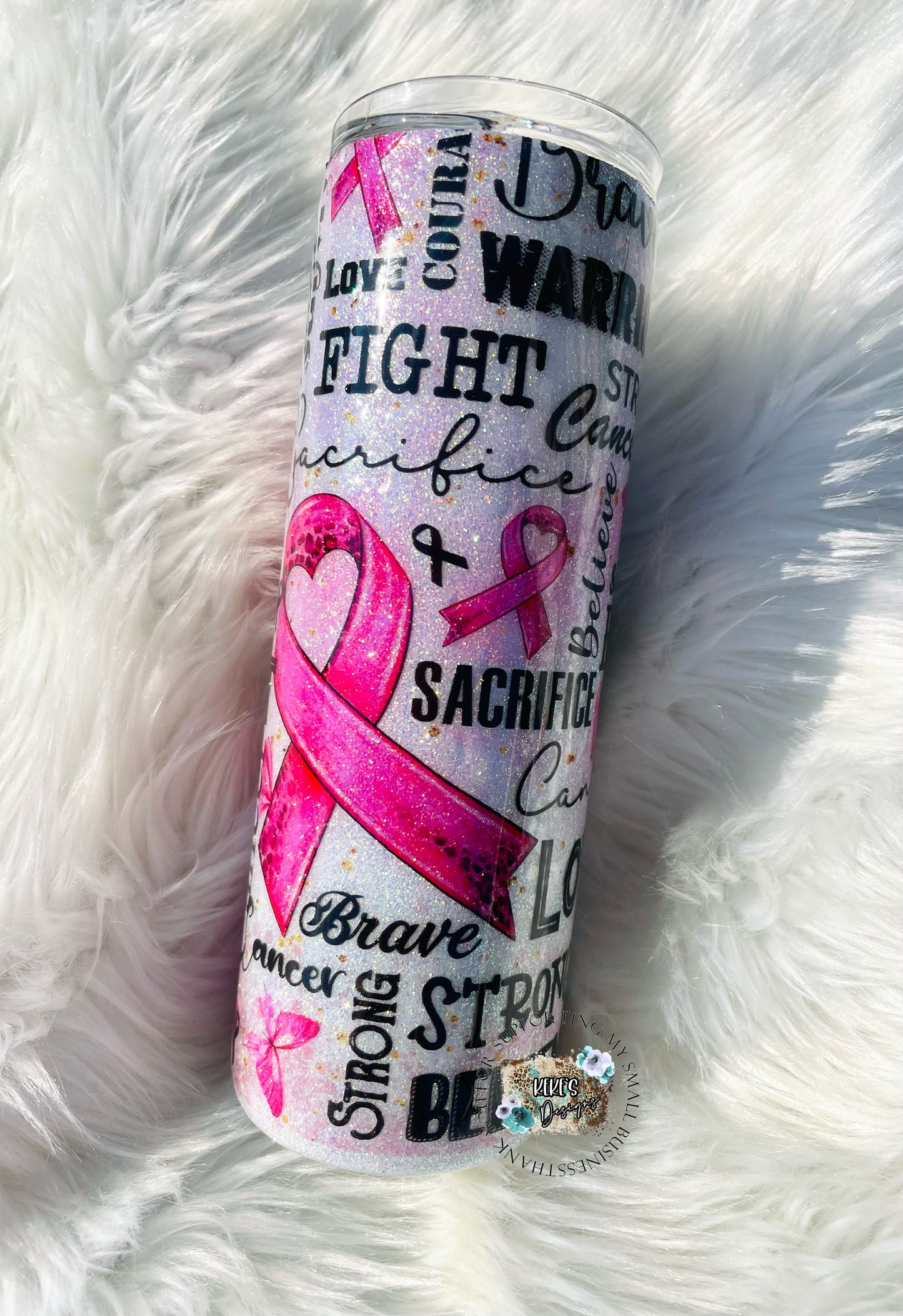 Courage, Fight Breast Cancer Tumbler