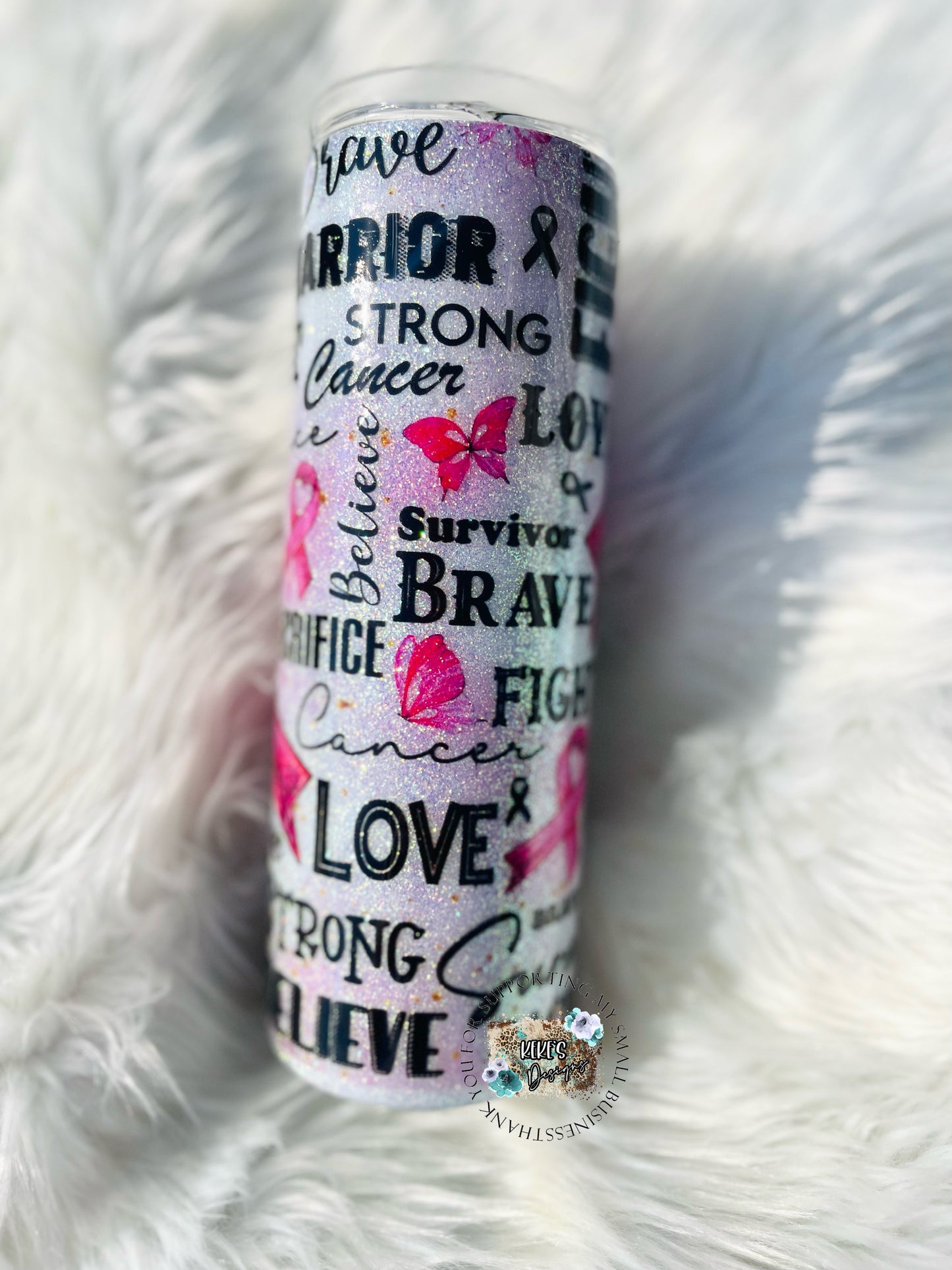 Courage, Fight Breast Cancer Tumbler