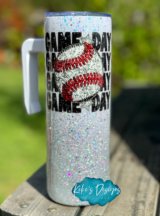 Game Day Baseball Handle Tumbler