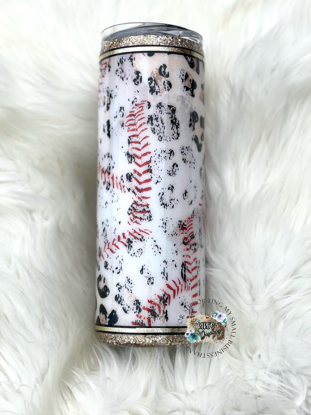 Baseball Mom Leopard Stitching