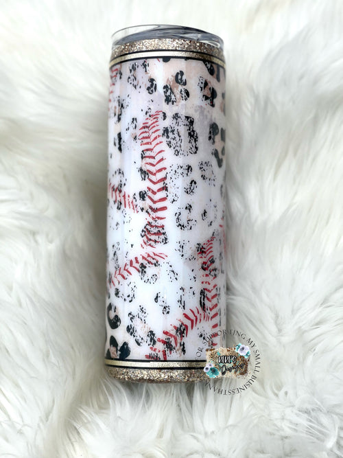 Baseball Mom Leopard Stitching