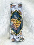 Floral Bee Diamond Tumbler