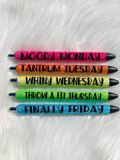 Day of the Week Pen Set