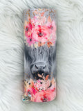 Floral Highland Cow