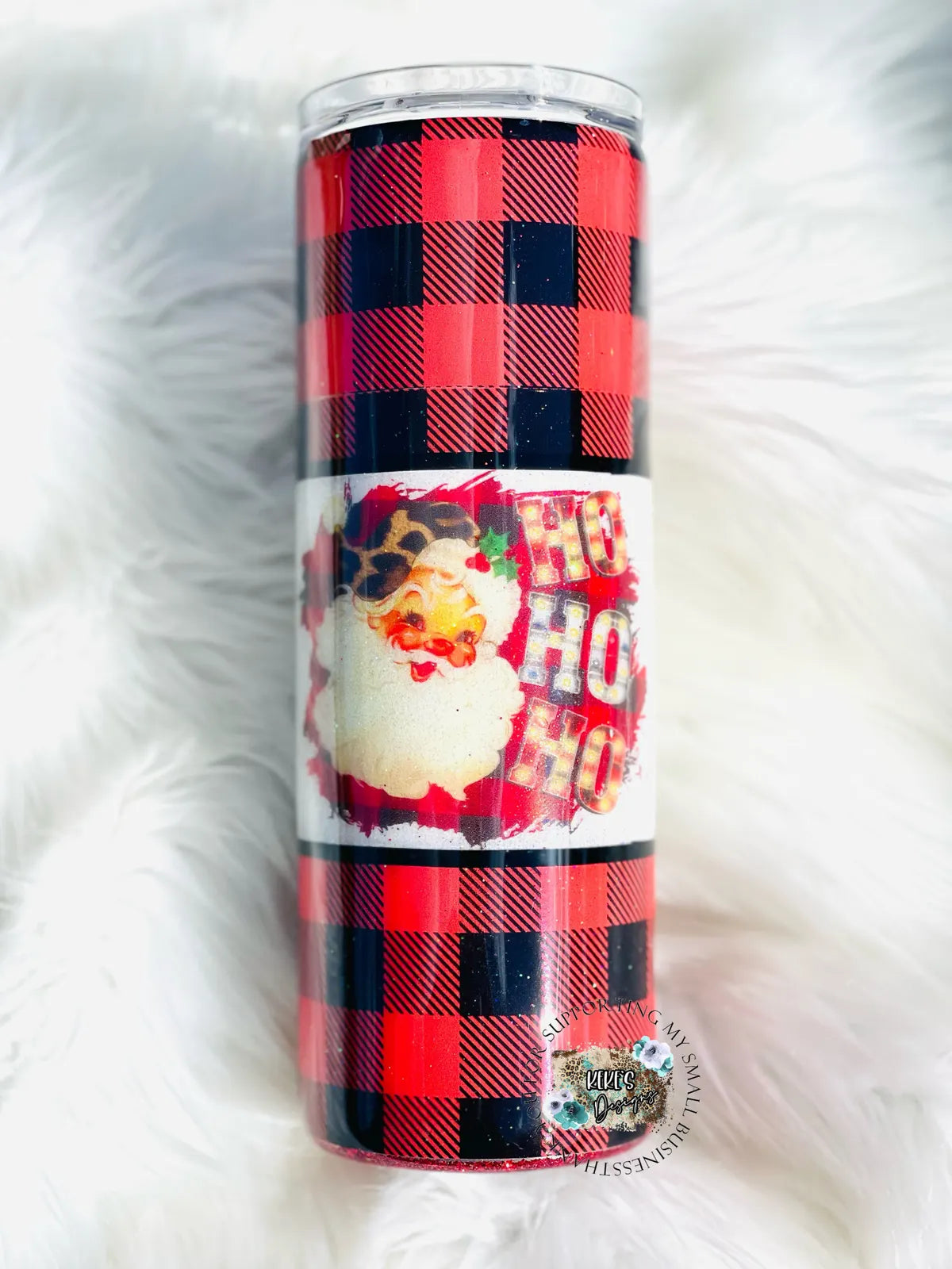 Black Red Plaid Santa