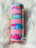 Pretty Pink Floral Stripes