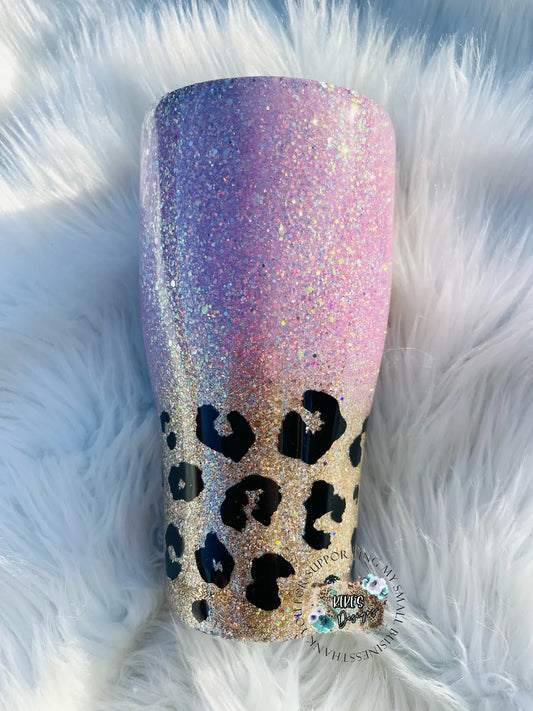 Gold & Pink Ombre Leopard